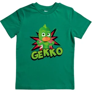 Pj Maskeliler Baskılı Pamuklu Penye Kumaş Yazlık Çocuk Tişört