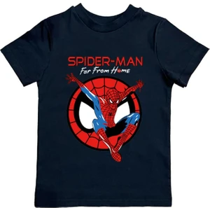 Baskılı Örümcek Adam Pamuklu Penye Kumaş Yazlık Çocuk Tişört