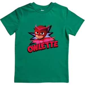 Pj Maskeliler Baskılı Pamuklu Penye Kumaş Yazlık Çocuk Tişört