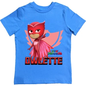 Pj Maskeliler Baskılı Pamuklu Penye Kumaş Yazlık Çocuk Tişört