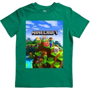 Baskılı Pamuklu Penye Kumaş Yazlık Çocuk Tişört