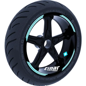 Çınar Extreme Double Stripe Tasarımlı Nane Yeşili Jant Şeridi Sticker Çınar Extreme