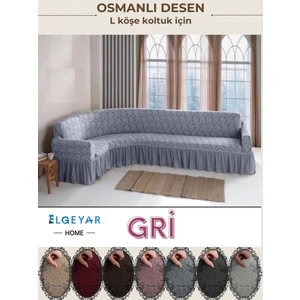 Jakarli L Köşe Koltuk Örtüsü ,koltuk Kılıfı Şal Desen (350CM)