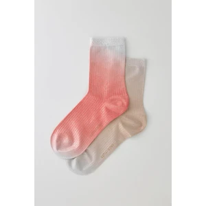 Katia & Bony  Kadın 2'li Paket Parlak Simli Soket Çorap