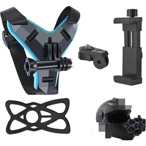 Aksiyon Kamera Kask Alt Çene Bağlantı Aparatı Telefon Tutucu Set Go Pro Motorsiklet