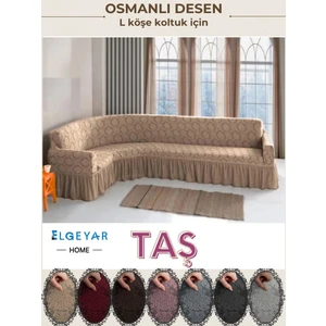 Jakarli L Köşe Koltuk Örtüsü ,koltuk Kılıfı Şal Desen (350CM)