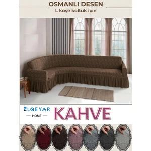 Jakarli L Köşe Koltuk Örtüsü ,koltuk Kılıfı Şal Desen (350CM)