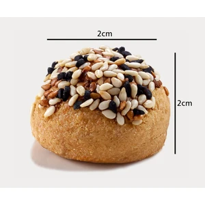 Susam & Çörekotu Kaplı Zerdeçal ve Mahlepli Tuzlu Mini Kurabiye 1 kg (Tek Tek Paketli)