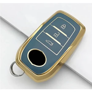 Şenyıldız Aksesuar Corolla Cross Hilüx Yaris Cross Uyumlu Anahtar Koruma Kılıfı 3 Tuş Model Logo Yeri Önde Olan Modelle