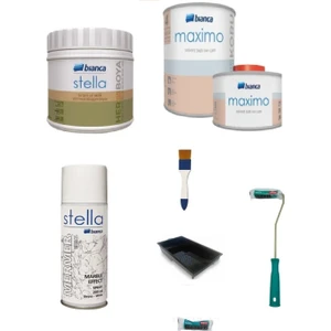 Stella Mutfak Tezgahı Boyama Seti - Mermer Efektli