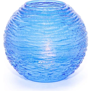 Mavi Elegance Yuvarlak Cam Vazo