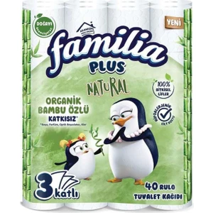 Tuvalet Kağıdı 40'lı Natural 3 Katlı Bambu (2'li)