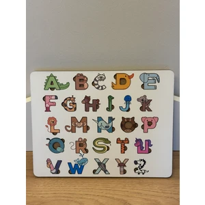 Alfabe Bul Tak Puzzle Montessori Oyun, Eğitici Oyuncak, Montessori Eğitim Oyuncak,motor Zeka Oyuncak