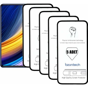 Poco X3 Pro ile Uyumlu Ekran Koruyucu Tam Kaplayan 5li Set