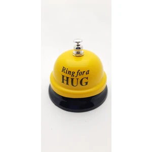 Sarı Renk "ring For Hug" Yazılı Resepsiyon Masa Zili Model K05