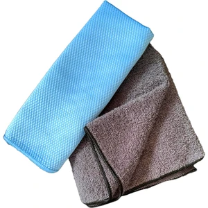 - Mikrofiber Araba Kurulama ve Cam Bezi Seti | Araç Kurulama Havlusu + Otomobil Cam Bezi, Oto Temizlik Seti - 50X70 cm (2'li Set)