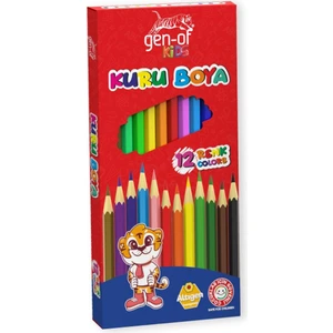 Gen Of Kids Karton Kutu Tam Boy Kuru Boya 12 Renk 1 Adet