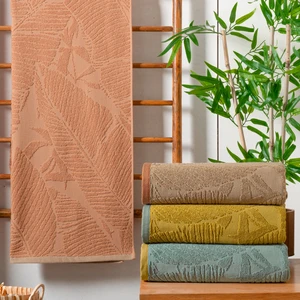 Home Leaf Jakarlı Havlu 50X90 Cm-Kiremit