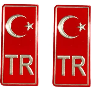 Mes Store Tr Plaka Sticker 2'li - Türkiye Plaka Sticker - Türkiye Plakalık Sticker