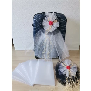 10 Adet 100X300 Kristal Gelin Damat Bohça Süsleme Tülü 10 Adet