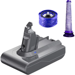 21.6 V V6 DC62 Pil Adaptörü + Ön/arka Filtreler Dyson V6 SV04 SV03 DC58 DC59 DC61 DC74 Hayvan DC72 Vakum Için Değiştirin (Yurt Dışından)