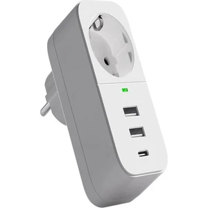 FTR017 3 in 1 Termal Akım Korumalı 2 Usb-A 1 Soket 3680W 1 Pd Type-C Çoklayıcı Priz