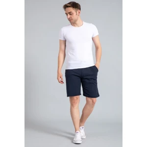 Erkek Pamuklu Penye Şort Regular Fit Şort Lacivert SRT01