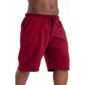 Erkek Pamuklu Penye Şort Regular Fit Şort Bordo SRT01