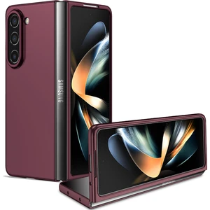 Samsung Galaxy Z Fold 5 Için Ince Sert Pc Koruyucu Kılıf Telefon Kılıfı Şarap Kırmızısı (Yurt Dışından)