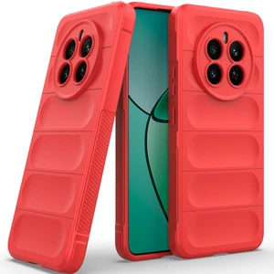 Realme 12+ Için Kaymaz Yumuşak Silikon Telefon Kılıfı - Kırmızı (Yurt Dışından)