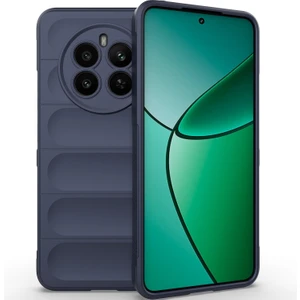 Realme 12+ Için Kaymaz Yumuşak Silikon Telefon Kılıfı - Lacivert (Yurt Dışından)