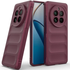 Realme 12 Pro / 12 Pro+ Için Kaymaz Yumuşak Silikon Telefon Kılıfı - Koyu Kırmızı (Yurt Dışından)