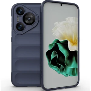 Huawei Pura 70 Için Kaymaz Yumuşak Silikon Telefon Kılıfı - Lacivert (Yurt Dışından)