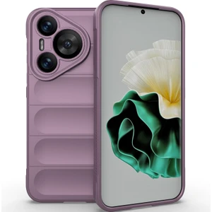 Huawei Pura 70 Için Kaymaz Yumuşak Silikon Telefon Kılıfı - Mor (Yurt Dışından)