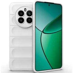 Realme 12+ Için Kaymaz Yumuşak Silikon Telefon Kılıfı - Beyaz (Yurt Dışından)