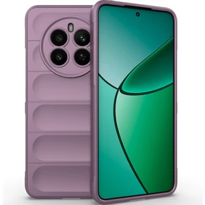 Realme 12+ Için Kaymaz Yumuşak Silikon Telefon Kılıfı - Mor (Yurt Dışından)