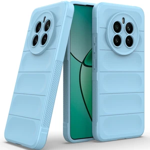 Realme 12+ Için Kaymaz Yumuşak Silikon Telefon Kılıfı - Mavi (Yurt Dışından)