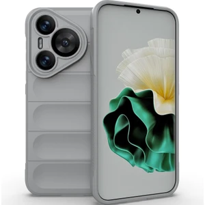 Huawei Pura 70 Için Kaymaz Yumuşak Silikon Telefon Kılıfı - Gri (Yurt Dışından)