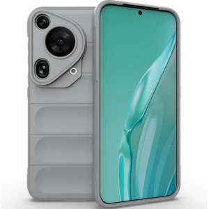 Huawei Pura 70 Ultra Için Kaymaz Yumuşak Silikon Telefon Kılıfı - Gri (Yurt Dışından)