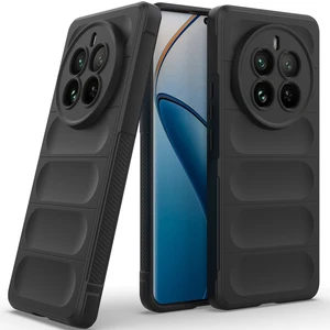 Realme 12 Pro / 12 Pro+ Için Kaymaz Yumuşak Silikon Telefon Kılıfı - Siyah (Yurt Dışından)