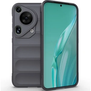 Huawei Pura 70 Ultra Için Kaymaz Yumuşak Silikon Telefon Kılıfı - Koyu Gri (Yurt Dışından)