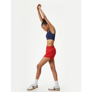 Ekstra Mini Spor Şort Beli Bağcıklı Yüksek Bel Relax Fit
