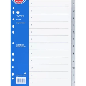 59212 Plastik Ayraç A4 1 12 Rakam