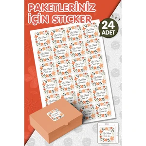 Tuğset Etiket Bu Paket Senin Için Sticker 24 Adet 4 6 cm Opak Sticker Yapışkanlı Etiket T985