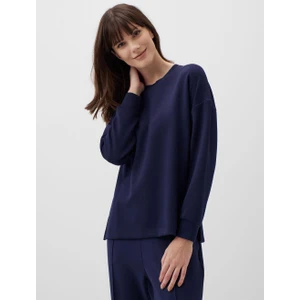 Jimmy Key Lacivert Bisiklet Yaka Uzun Kollu Oversize Sweatshirt