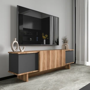 Home Diana 180 cm Tv Ünitesi , Ceviz- Antrasit Tv Ünitesi