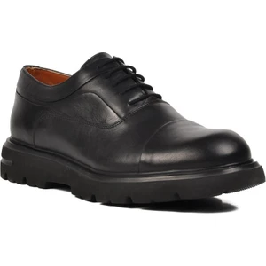 Premium 33283 Siyah Deri Erkek Casual Ayakkabı