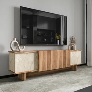 Home Diana 180 cm Tv Ünitesi , Ceviz- Mermer Desenli Tv Ünitesi