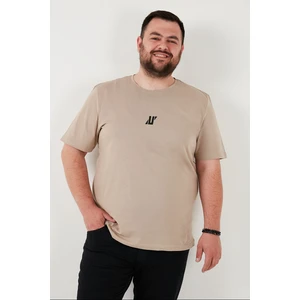 Pamuklu Regular Fit Bisiklet Yaka Büyük Beden T Shirt Erkek T Shirt 5902753B