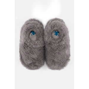 Furry Furry Gri Kürk Barefoot Patik